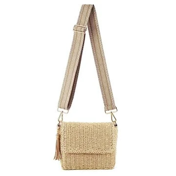 Chic WEIMZC Women's Summer Straw Braided Bag