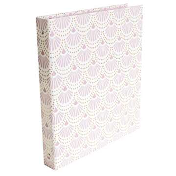 bloom daily planners Gold Scalloped 3 Ring Binder 10x11.5