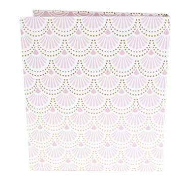 bloom daily planners Gold Scalloped 3 Ring Binder 10x11.5