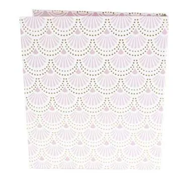 bloom daily planners Gold Scalloped 3 Ring Binder 10x11.5