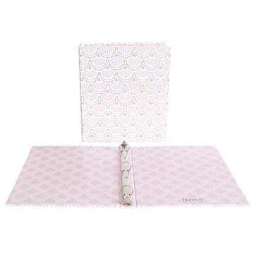 bloom daily planners Gold Scalloped 3 Ring Binder 10x11.5