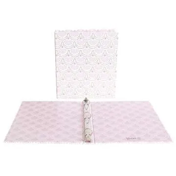 bloom daily planners Gold Scalloped 3 Ring Binder 10x11.5