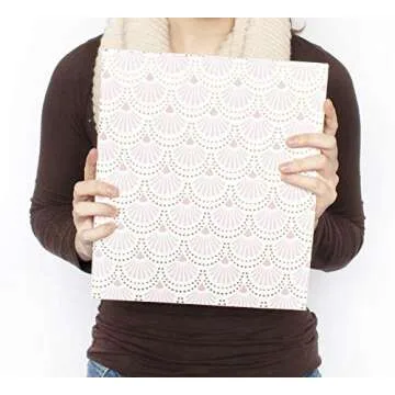 bloom daily planners Gold Scalloped 3 Ring Binder 10x11.5