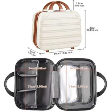 Lightweight 2 Piece Carry-On Luggage Set with Spinner Wheels