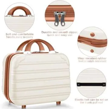 Lightweight 2 Piece Carry-On Luggage Set with Spinner Wheels