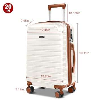 Lightweight 2 Piece Carry-On Luggage Set with Spinner Wheels
