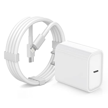 iPhone Charger [Apple MFi Certified] Apple Block USB C Fast Wall Plug with 3FT USB C to Lightning Ca...