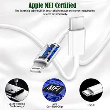 USB C Fast Charger with Lightning Cable for iPhone 14/13/12