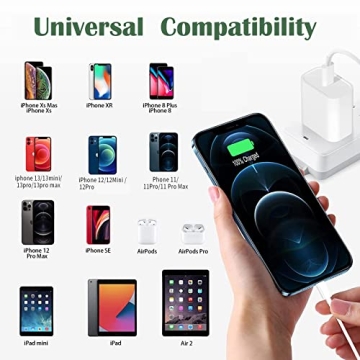 USB C Fast Charger with Lightning Cable for iPhone 14/13/12