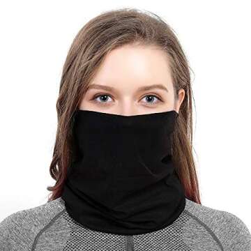 FAYBOX 6pcs Magic Wide Wicking Headbands Outdoor Headwear Bandana Sports Scarf Tube UV Face Mask for...