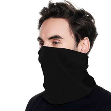 FAYBOX 6pcs Magic Wide Wicking Headbands Outdoor Headwear Bandana Sports Scarf Tube UV Face Mask for Workout Yoga Running Hiking Riding Motorcycling