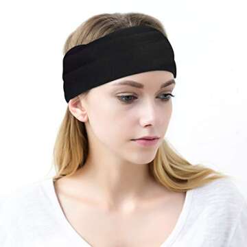 FAYBOX 6pcs Magic Wide Wicking Headbands Outdoor Headwear Bandana Sports Scarf Tube UV Face Mask for Workout Yoga Running Hiking Riding Motorcycling