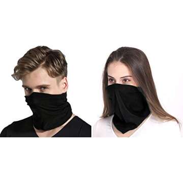 FAYBOX 6pcs Magic Wide Wicking Headbands Outdoor Headwear Bandana Sports Scarf Tube UV Face Mask for Workout Yoga Running Hiking Riding Motorcycling