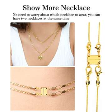 Stylish 2 Pack Magnetic Necklace Layering Clasps