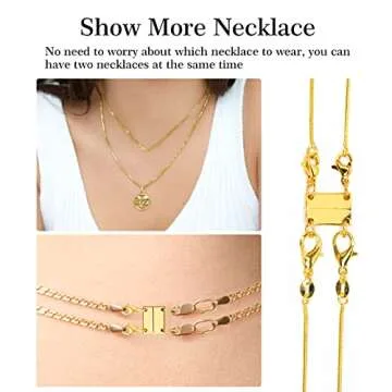 Stylish 2 Pack Magnetic Necklace Layering Clasps