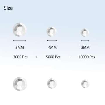 Mulutoo 18000Pcs Flatback Rhinestones for Crafting