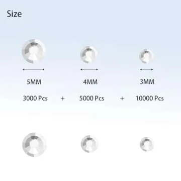 Mulutoo 18000Pcs Flatback Rhinestones for Crafting