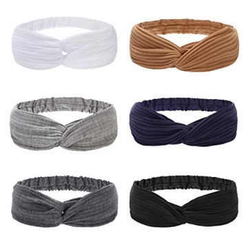 Stylish Folora 6pcs Cotton Headbands for Women and Girls