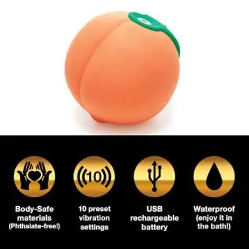 Bedroom Kandi Peach Buzz: Vibrating Body Massager Deluxe!