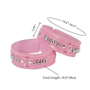 Stylish Pink Vegan Leather Choker Necklace for Women