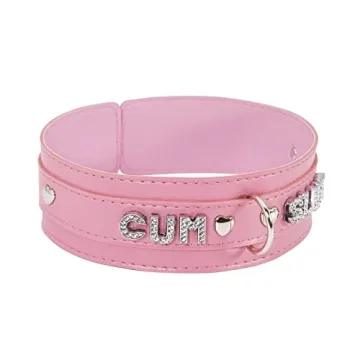 Stylish Pink Vegan Leather Choker Necklace for Women