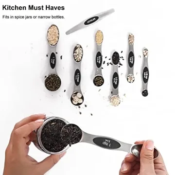 Magnetic Measuring Spoons Set with Leveler - Kitchen Essential