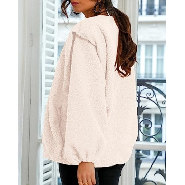 KIRUNDO Women's Sherpa Jacket for Fall and Winter Style