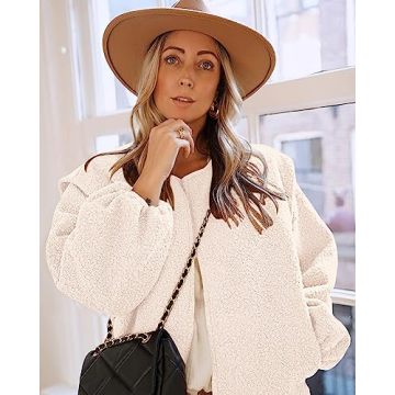 KIRUNDO Women's Sherpa Jacket for Fall and Winter Style