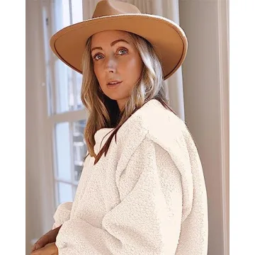 KIRUNDO Women's Sherpa Jacket for Fall and Winter Style