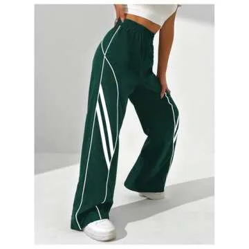 GORGLITTER Women's Vintage Baggy Track Pants for Everyday Wear