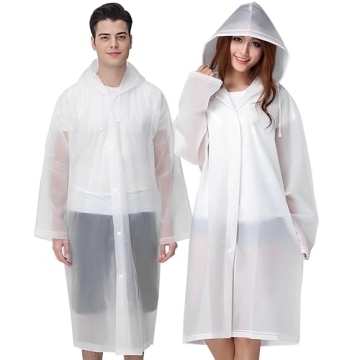 Cosowe Reusable Waterproof Rain Ponchos for Adults