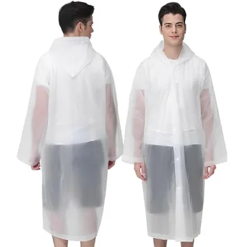 Cosowe Reusable Waterproof Rain Ponchos for Adults