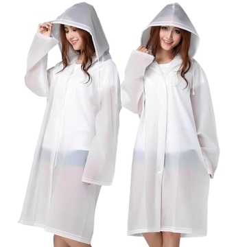 Cosowe Reusable Waterproof Rain Ponchos for Adults