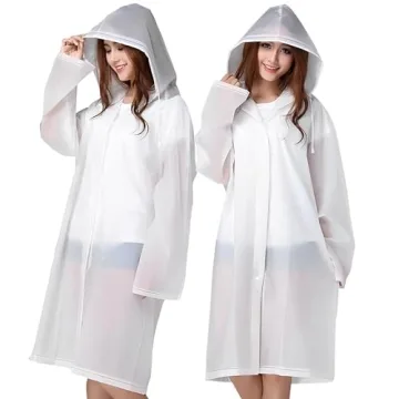 Cosowe Reusable Waterproof Rain Ponchos for Adults