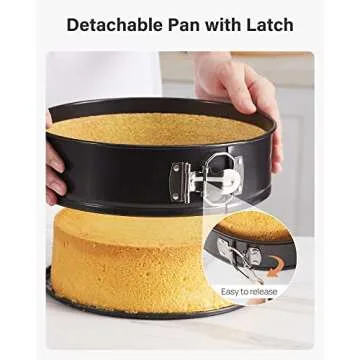 Kootek 144PCs Cake Pan Set, Cake Decorating Kit with 3 Nonstick Round Springform Pans (4, 7, 9 inch), Piping Bags and Tips, Cake Leveler, Other Cheesecake Pan Tools Baking Supplies Gifts & eBook