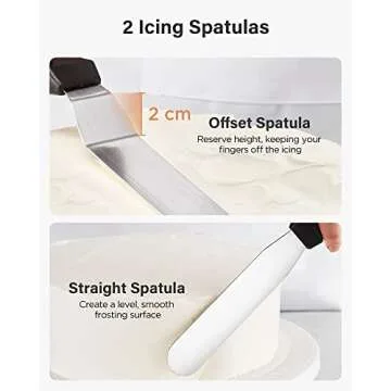 Kootek 144PCs Cake Pan Set, Cake Decorating Kit with 3 Nonstick Round Springform Pans (4, 7, 9 inch), Piping Bags and Tips, Cake Leveler, Other Cheesecake Pan Tools Baking Supplies Gifts & eBook