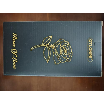 Otlonpe Glass Rose Flower - Christmas, Birthday Gifts for Women Mom Wife Girlfriend Her - Handmade Led Light Up Roses Flowers Womens Gifts for Christmas, Anniversary, Wedding, Valentines, Mothers Day