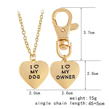 Meiligo® Best Friends Heart Necklace & Key Chain Set