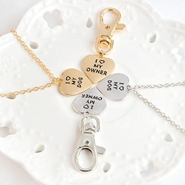 Meiligo® Best Friends Heart Necklace & Key Chain Set