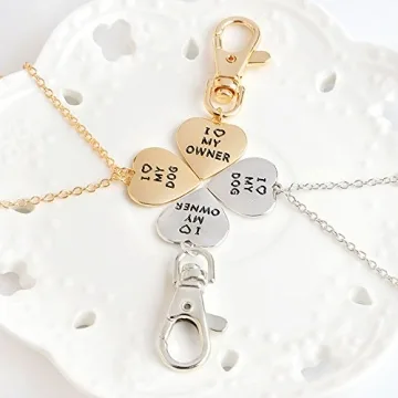 Meiligo® Best Friends Heart Necklace & Key Chain Set