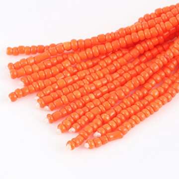 NLCAC Halloween Earrings Women's Beaded Tassel Earrings Long Fringe Drop Earrings Dangle Halloween Costume Jewelry(orange)