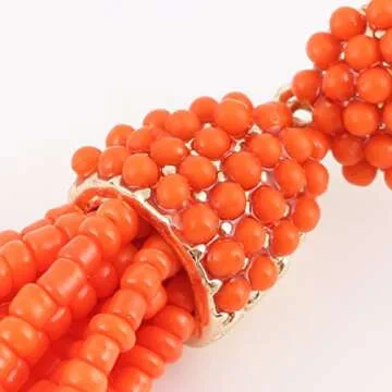 NLCAC Halloween Earrings Women's Beaded Tassel Earrings Long Fringe Drop Earrings Dangle Halloween Costume Jewelry(orange)