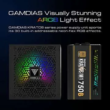 GAMDIAS 750W RGB Gaming Power Supply – Ultra Silent & Efficient