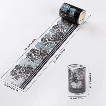 ALKALO Lace Washi Tape Set for Creative Scrapbooking