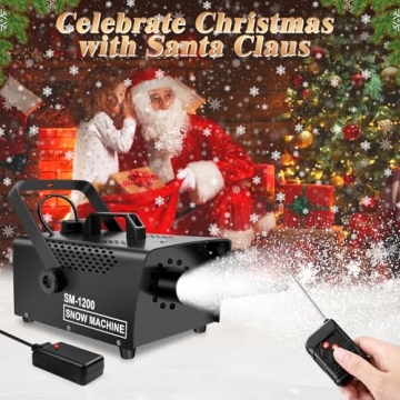 1200W Portable Wireless Remote Control Snow Machine