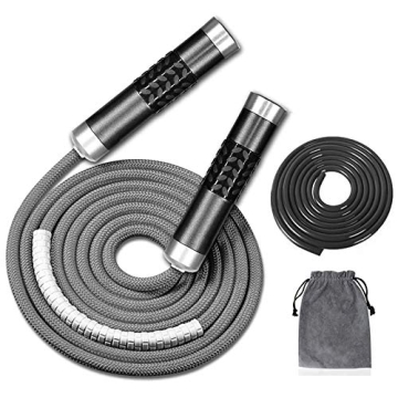 Redify Weighted Jump Rope for Workout Fitness (1LB) with Adjustable Length