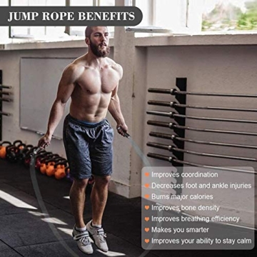 Durable Redify Weighted Jump Rope for All Fitness Levels