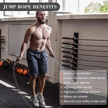 Durable Redify Weighted Jump Rope for All Fitness Levels