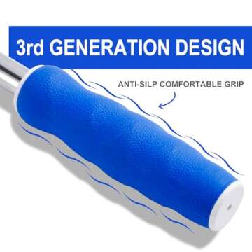 Golf Ball Retriever, Premium Golf Ball Retriever Telescopic for Water, Portable Golf Ball Grabber, 3rd Generation Extendable Stainless Steel, Practical Golf Ball Accessories, Easier for Golfer, 9ft