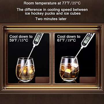 Whiskey Balls Reusable Stainless Steel Metal Ice Sphere Cubes Beverage Chilling Rocks Whiskey Stones...